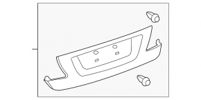 Trunk lid trim Lexus LS460 LS600h 07-09