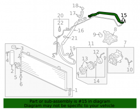 Air conditioning compressor-heater pipe second Mitsubishi Galant 2012