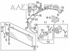 Air conditioning compressor-heater pipe second Mitsubishi Galant 2012