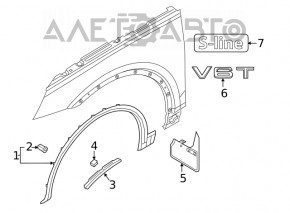 Front right fender arch trim Audi Q5 80A 18-20