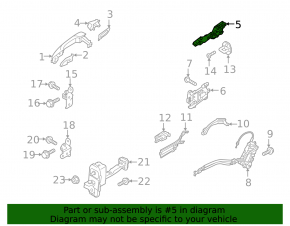 Rear right door handle mechanism Hyundai Tucson 16-21