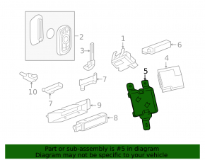 Bracket Keyless Entry-Control Module Chevrolet Volt 16-