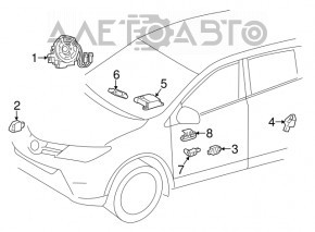 Driver's seat position sensor Toyota Prius 30 10-15