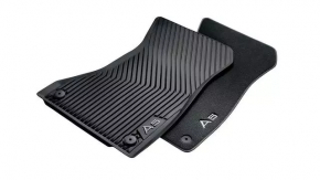Set of 4 fabric floor mats for the Audi A5 F5 18-25 5D gray with the A5 logo