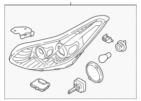 Kia Sportage 17 FWD xenon left front headlight assembly