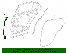 Door seal side rear left Mercedes W167 GLE 350 450 20-23 front