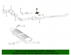 Muffler bracket central Mercedes GLC 300/350e 16-22