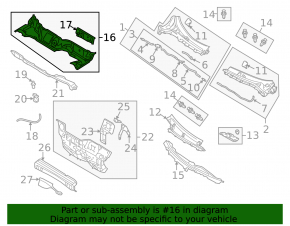 Metal wiper pan for Mazda3 MPS 09-13