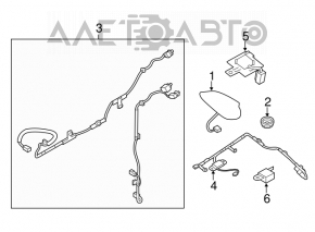 Antenna fin Mazda 3 14-18 BM