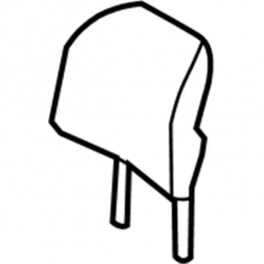 Lincoln MKX 16-18 rear right headrest, beige leather