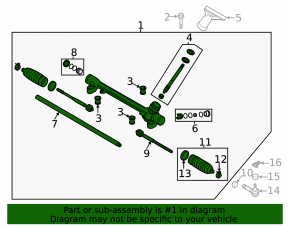 Steering rack Mazda 3 14-18 BM