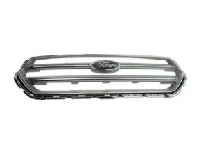 Ford Escape MK3 2017-2019 grille, gray, chrome, with emblem, bumpers, sand