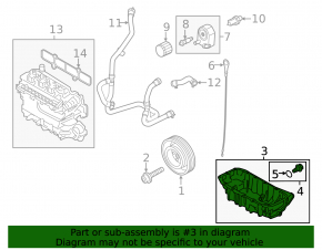 Oil pan Ford Escape MK4 20-22 1.5T