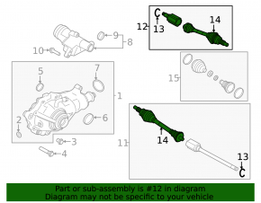 Front left half-shaft drive for Land Rover Range Rover Velar 18-26