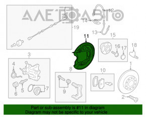 Brake Disc Cover Rear Left VW Passat b7 12-15 USA