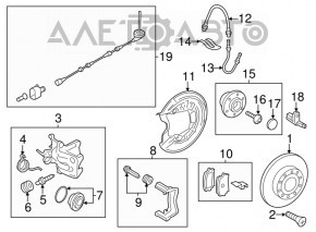 Brake Disc Cover Rear Left VW Passat b7 12-15 USA