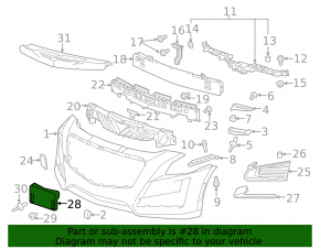 Cadillac CTS 14- Front License Plate Area