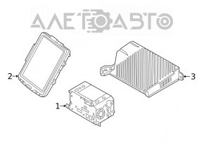 Monitor display navigation Volvo XC90 16-23 for spare parts