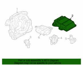 SRS airbag module airbag computer VW Atlas 18-22