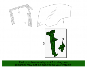Window lifter with motor rear right Chevrolet Bolt EUV 22-23