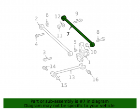 Rear left transverse control arm Toyota Highlander 01-07 AWD