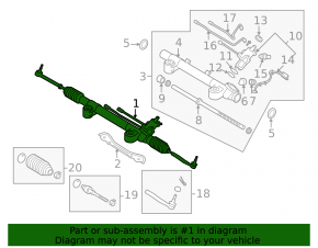 Infiniti FX35 QX70 09-17 Power Steering Rack