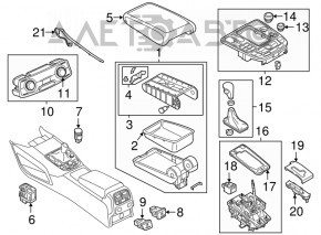 Audi A6 C7 16-18 rear row climate control with heating, scratches, chips