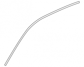 Upper door molding front left BMW 4 F36 15-20 Gran Coupe, chrome