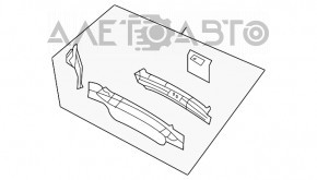 Jeep Patriot 11-17 Rear Panel Without Sides, Silver