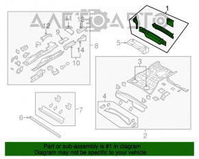 Jeep Patriot 11-17 Rear Panel Without Sides, Silver