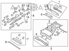 Jeep Patriot 11-17 Rear Panel Without Sides, Silver