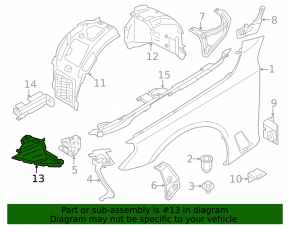 Front left lower fender liner for BMW 7 G70 23-25
