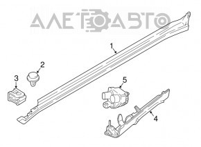 Right threshold BMW X3 G01 18-24 structure, without backlight, scratches, chips