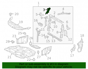 Right eyelash TV bracket for Lexus CT200h 11-17