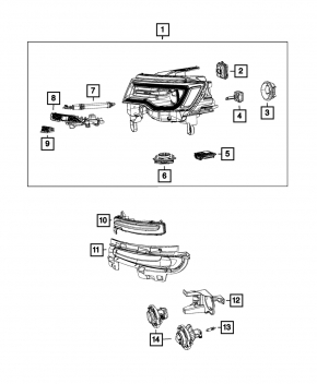Headlight front left Jeep Grand Cherokee WK2 14-21 xenon