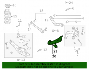 Rear right longitudinal arm Kia Niro 19-22 EV
