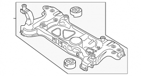 Front subframe VW Passat b7 12-15 USA 3.6
