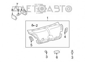 Trunk lid trim Lexus LS460 LS600h 07-12 without closer