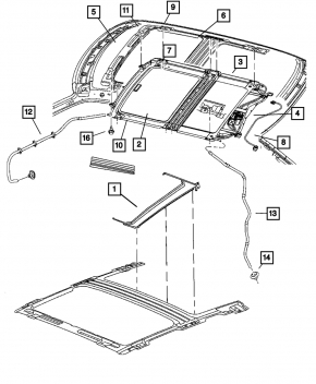 Hatch Mechanism Frame Dodge Challenger 09-14