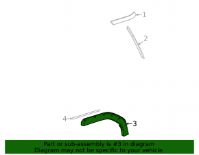 Rear right fender arch trim for Lexus GX 24-26