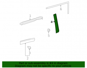 Rear left side door trim for Lexus GX460 18-23 rest.
