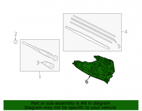 Rear wiper linkage with motor Honda CRV 17-22