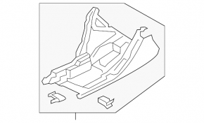 Honda Civic X FC 16-21 Black Center Console Trim