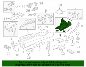 Honda Civic X FC 16-21 Black Center Console Trim