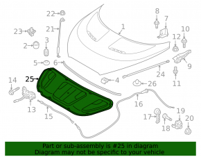 Insulation of the hood Hyundai Veloster 12-13 prerest