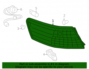 Light outer wing right Toyota Camry v40 07-09 hybrid, spiderweb