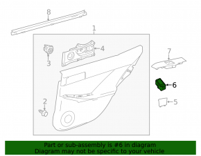 Rear left window lift control for Lexus IS 14-20