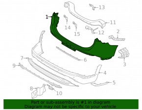 Rear bumper bare upper part Hyundai Santa Fe 21-23 hybrid