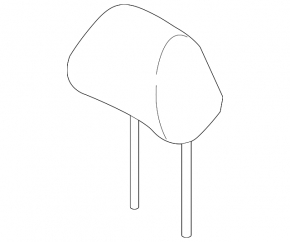 Headrest front left Kia Niro 17-22 HEV, PHEV leather, black