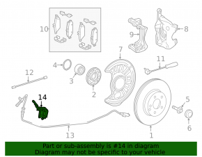 ABS sensor bracket front left Mercedes GLA 14-20 lower